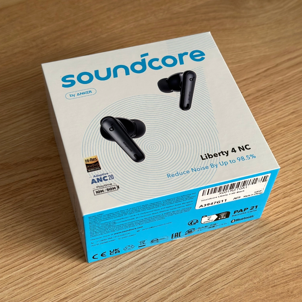 soundcore by Anker Liberty 4 NC Wireless Noise Cancelling Earbuds, 98.5%  Noise Reduction, Adaptive Noise Cancelling to Ears and Environment, Hi-Res